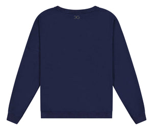 Navy Gallant Equestrian Mens Sweatshirt, slim fit, breathable cotton blend, ideal for winter riding.