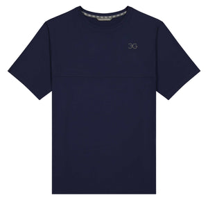 Navy Gallant Equestrian Mens Short Sleeve Tee made from recycled polyester with spandex, tailored fit, breathable fabric.