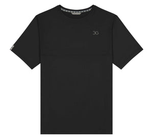 Black Gallant Equestrian Mens Short Sleeve sleeve tee made from recycled polyester and spandex, tailored fit, breathable material.