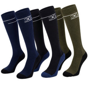 Group shot of mens riding socks 
