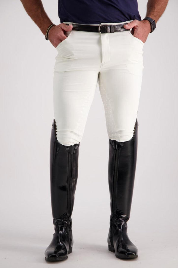 Gallant Equestrian Mens Breeches with full seat, medium weight fabric, and secure lockdown zips.