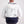 Mens Equestrian Rain Jacket in bone and navy with asymmetrical zip and elastic hood, back view.