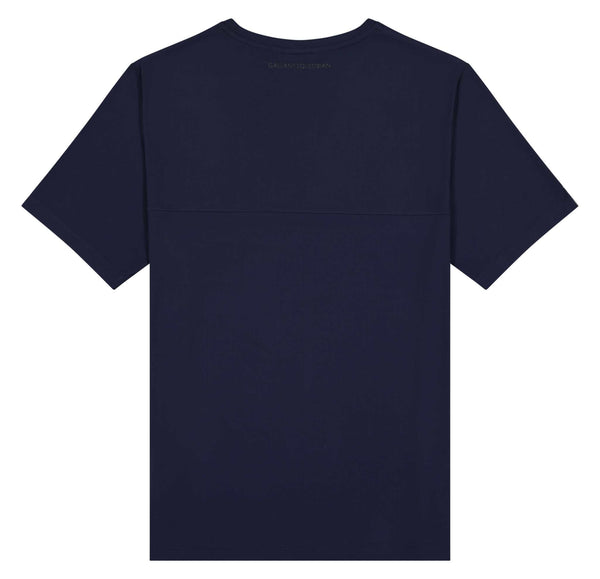 Navy Gallant Equestrian Mens Short Sleeve Tee back view made from recycled polyester and spandex.