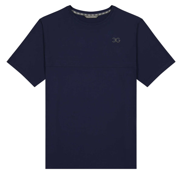 Navy Gallant Equestrian Mens Short Sleeve Tee made from recycled polyester with spandex, tailored fit, breathable fabric.