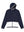 Gallant Equestrian Mens Equestrian Rain Jacket in navy and bone with asymmetrical zip and elastic hood, cuffs, and waistband.