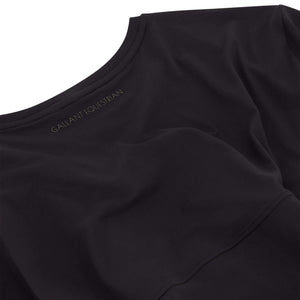 Black Gallant Equestrian Mens short sleeve tee made from recycled polyester with spandex, displaying a modern tailored silhouette.