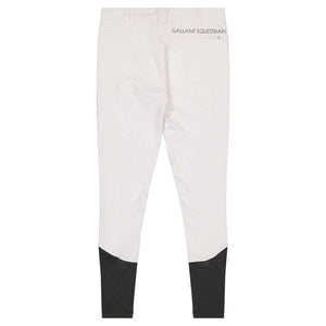 Mens Competition Breeches full seat grip white with black lower legs for equestrian riding