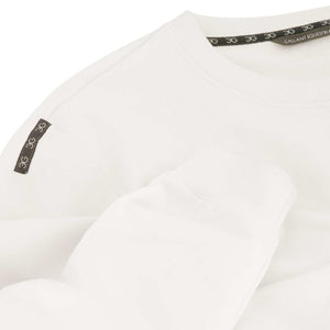 Gallant Equestrian Mens Sweatshirt in white cotton blend fabric, slim fit design, winter riding top.