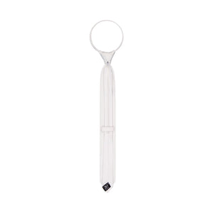 Mens competition tie white pre-knotted adjustable zip Gallant style